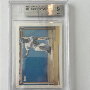 1992 Topps Gold Ken Griffey Jr. Card - Graded 9